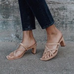 Lulus Nude Suede Sandals 8